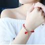 Bib Jewelry Lucky Money Bag Red Bracelet 14K Gold-Plated Fashion Elegant Woman Gift Rose Gold Color Titanium Steel Jewelry Friendship Inspirational Red String Bracelet