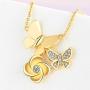 Bijou Queen Gold Chain Necklaces for Women, 14k Gold Plated Dainty Pendant Necklaces for Teen Girls