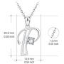 YFN Initial Necklace Sterling Silver Letters 26 Alphabet Pendant Necklace Jewelry