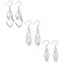 LOYALLOOK 3Pairs 925 Sterling Silver Celtic Knot Filigree Teardrop Double Twist Wave Long Tassels Drop Dangle Earrings for Women LOYALLOOK 3Pairs 925 Sterling Silver Celtic Knot Filigree Teardrop Double Twist Wave Long Tassels Drop Dangle Earrings for Women