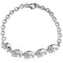 Shop LC 925 Sterling Silver Linked Elephants Bracelet Fashion Jewelry for Women Gifts for Her Size 7.25''