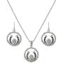 Montana Silversmiths Wreathed Horseshoe Treasure Jewelry Set
