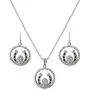 Montana Silversmiths Wreathed Horseshoe Treasure Jewelry Set Montana Silversmiths Wreathed Horseshoe Treasure Jewelry Set