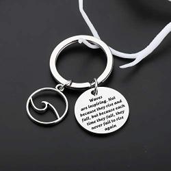Gzrlyf Ocean Wave Keychain Inspiration Beach Gifts for Beach Lover Ocean Lover Surfer Waves are Inspiring