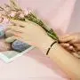 ZENI Heart Bracelet for Women girl, Black Rope Bracelet 925 Silver Handmade Braid Adjustable Bracelet Love Friendship Christmas Jewelry Gift