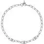 EF ENFASHION Three Locks and One Key Chain Necklaces, Geometric Stainless Steel Choker Necklaces for Women.