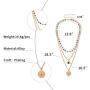 ZWGYS Evil Eye Necklace Gold Layered Necklace for Women Long Necklaces Gold Choker Necklaces Y Shape Pendant Necklace Multilayer BlueEye Necklace