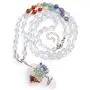 JOVIVI Natural Amethyst Rose Quartz Chakras Gemstone Healing Crystals Necklace Wire Wrapped Irregular Raw Clear Quartz Tree of Life Pendant Healing Pointed Reiki Energy Balancing