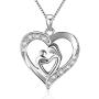 BGTY S925 Sterling Silver Heart Pendant Necklace