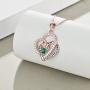 TOUPOP,Mothers Day Gifts from Daughter,Sterling Silver Double Heart Necklace Engraved I love you for always and forever in the Pendant,Rose Gold Jewelry Gifts for Mom Women Friend Birthday