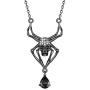LOTIITEL Gothic Jewelry Black Skull Spider Pendant Gothic Spider Necklaces for Women Teen Girls