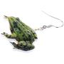 DUOWEI Cute Sitting Frog Earrings Acrylic Drop Dangle Jewelry for Women Teen Girls Kids Aesthetic Gifts