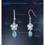 Sllaiss 925 Sterling Silver Blue Teardrop Earrings Austria Crystals Flower Dangle earrings Pearl Drop Earrings for Women Sllaiss 925 Sterling Silver Blue Teardrop Earrings Austria Crystals Flower Dangle earrings Pearl Drop Earrings for Women