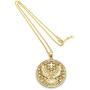 Gold Holy Spirit Big Pendant Necklace Gold Plated Chain 18'' Religious Jewelry