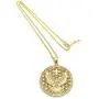 Gold Holy Spirit Big Pendant Necklace Gold Plated Chain 18'' Religious Jewelry