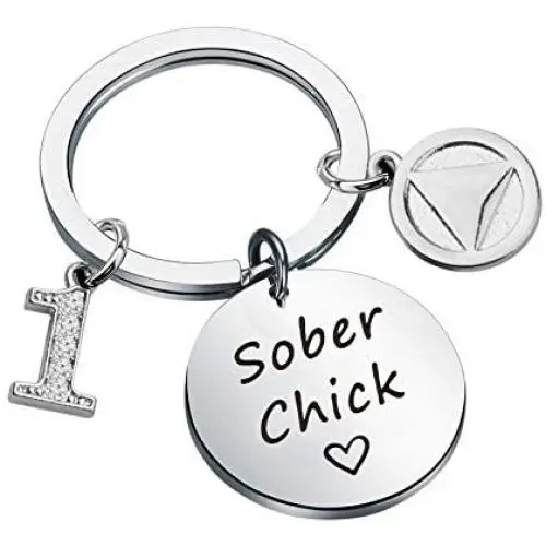SEIRAA 1/3 Years Alcoholics Anonymous Sobriety Anniversary Keychain for Sober Birthday Sober Chick 12 Steps Jewelry Gifts SEIRAA 1/3 Years Alcoholics Anonymous Sobriety Anniversary Keychain for Sober Birthday Sober Chick 12 Steps Jewelry Gifts