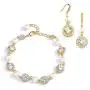 Mariell 14K Gold & Pearl Round CZ Bridal Bracelet & Earrings Set - Wedding Jewelry Sets for Bridesmaids Mariell 14K Gold & Pearl Round CZ Bridal Bracelet & Earrings Set - Wedding Jewelry Sets for Bridesmaids