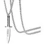 Fusamk Fashion Titanium Steel Dagger Tag Pendant Knife Necklace Fusamk Fashion Titanium Steel Dagger Tag Pendant Knife Necklace