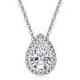 AINUOSHI 2.25 Carat Pear Cut Cubic Zirconia Diamond Deardrop Halo Pendant Necklace AINUOSHI 2.25 Carat Pear Cut Cubic Zirconia Diamond Deardrop Halo Pendant Necklace