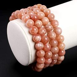 Serirtire 8mm Gemstone Beaded Bracelet Round Beads Stretch Bracelet Handmade Healing Stone Jewelry for Women Girls 7