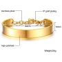 MPRAINBOW Scripture Faith Christian Bible Verse Engraved Inspirational Cross ID Bracelet Bangle Bracelet Women Girl Adjustable