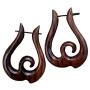 UMBRELLALABORATORY Natural Wooden Tribal Organic Bohemian Earrings Wood Boho Jewelry for Women Men