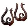 UMBRELLALABORATORY Natural Wooden Tribal Organic Bohemian Earrings Wood Boho Jewelry for Women Men UMBRELLALABORATORY Natural Wooden Tribal Organic Bohemian Earrings Wood Boho Jewelry for Women Men