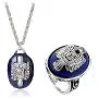 FURONGWANG 2 Pieces Unisex Vampire Diaries Daylight Walking Signet Damons Ring and Necklace for Fans Movie Jewelry Cosplay for Boys Girls FURONGWANG 2 Pieces Unisex Vampire Diaries Daylight Walking Signet Damons Ring and Necklace for Fans Movie Jewelry Cosplay for Boys Girls