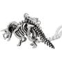 Controse Dinosaur Necklace Triceratops Skeleton Pendant - 316L Stainless Steel
