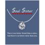 Soul Sister Necklace, Fishing Line Round Cubic Zirconia Necklace, Friendship Invisible Transparent Line Pendant Jewelry for Women Girls Men