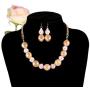 Niumike Charm Crystal Statement Choker Necklace and Earrings Women Pendant Costume Jewelry Sets