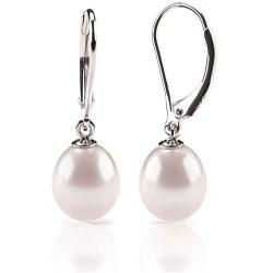 PAVOI Handpicked AAA+ Quality Freshwater Cultured Pearl Earrings Leverback Dangle Stud Pearl Earrings