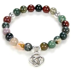 Self-Discovery Yoga Beads Mala Bracelet Jewelry with Infinity Knot Celtic Charm for Men or Women