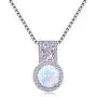 CiNily 14K White Gold Plated White Fire Opal Zircon Pendant Necklace for Women Girls Opal Jewelry Gift CiNily 14K White Gold Plated White Fire Opal Zircon Pendant Necklace for Women Girls Opal Jewelry Gift