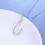 925 Sterling Silver Hawaii Fishing Fish Hook Pendant Necklace for Women Girls Gift