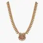 Tarinika Gita Gold-Plated Indian Jewelry Set with Long Necklace and Earrings - White Red Green