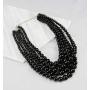 SP Sophia Collection Womens Glossy Pearl Polished Crossover Necklace & Earrings Set