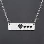 Mother Daughter Necklace Set Heart Bar Necklace Set Mommy Daughter Jewelry Gift for Mom Grandma