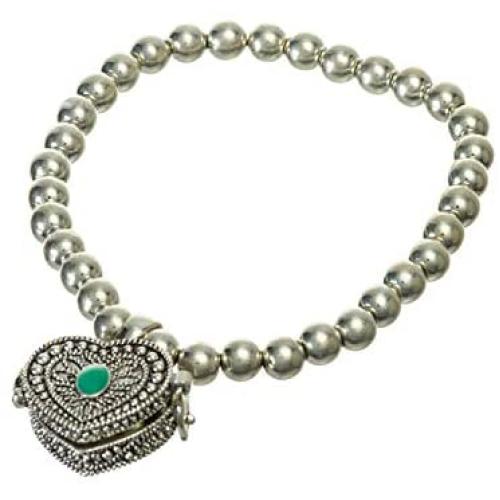 Jewelry Nexus A Prayer for My Teacher in a Blue Heart Box Stretch Inspirational Bracelet