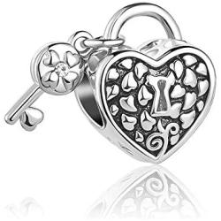 CharmSStory Key to My Heart Charms Family Bead for Bracelet Necklace