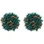 Mozhuo Green Beaded Statement Bib Necklace and Earring for Women Costume Jewelry Sets Chunky Choker Collar for Party Prom Mozhuo Green Beaded Statement Bib Necklace and Earring for Women Costume Jewelry Sets Chunky Choker Collar for Party Prom