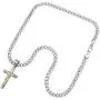 Double Rainbow Jewelry C08-P09 Mens Stainless Steel Gold Silver 2-Tone Jesus Cross Pendant 6mm Cuban Curb Necklace Chain Link Double Rainbow Jewelry C08-P09 Mens Stainless Steel Gold Silver 2-Tone Jesus Cross Pendant 6mm Cuban Curb Necklace Chain Link