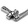 Warvik Irish Claddagh Celtic Knot Cross Pendant Necklace Good Luck Love Heart, Stainless Steel Jewelry Mens Womens Wheat Chain 20/28inch Warvik Irish Claddagh Celtic Knot Cross Pendant Necklace Good Luck Love Heart, Stainless Steel Jewelry Mens Womens Wheat Chain 20/28inch