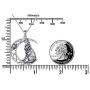 DAOSHANG 925 Sterling Silver Inspirational Oxidized Wolf Moon/Round Pendant Necklace for Women Wolf Jewelry Gifts for Men, 20” Chain