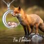 ONEFINITY Fox/Frog Necklace Sterling Silver Origami Moon Fox/Frog Pendant for Women Mom Wife