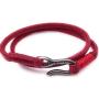Mens Cord Double Wrap Bracelet - Red Handcrafted in USA