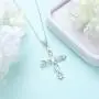 S925 Sterling Silver Jewelry Cross Pendant Necklace for women girls