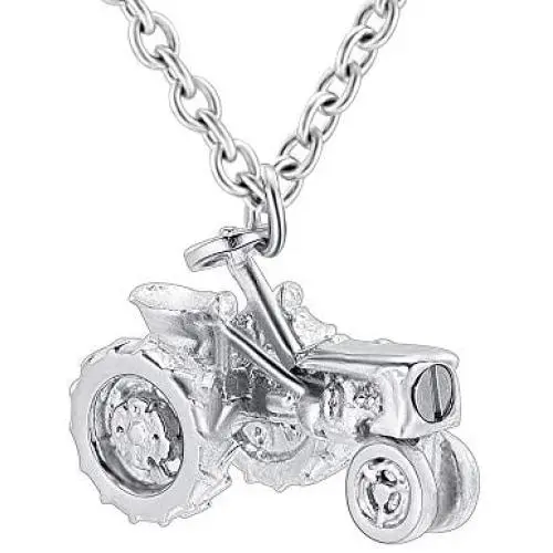 AIWENXI Tractors Cremation Jewelry for Ashes Pendant Locket Stainless Steel Memorial Urn Necklaces for Ashes Keepsake Urn Jewellery AIWENXI Tractors Cremation Jewelry for Ashes Pendant Locket Stainless Steel Memorial Urn Necklaces for Ashes Keepsake Urn Jewellery