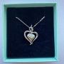 Heart Pendant Necklace - New Heart and Flame Design with Crystals from Swarovski - Womens and Girls Jewelry - Fuchsia Colored Crystal Heart Shaped Pendant Necklace