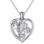 YinShan Cremation Jewelry 925 Sterling Silver Dog Claw Memorial Urn Ashes Keepsake Cylinder Necklace Paw and Heart Pendant